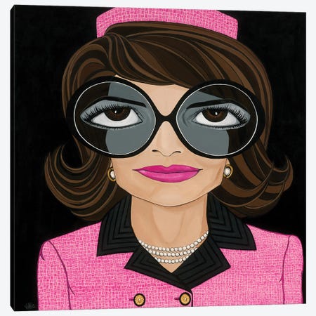 First Lady- Jackie Kennedy Canvas Print #MVL11} by Michelle Vella Canvas Wall Art