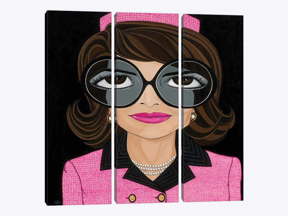 First Lady- Jackie Kennedy by Michelle Vella 3-piece Art Print