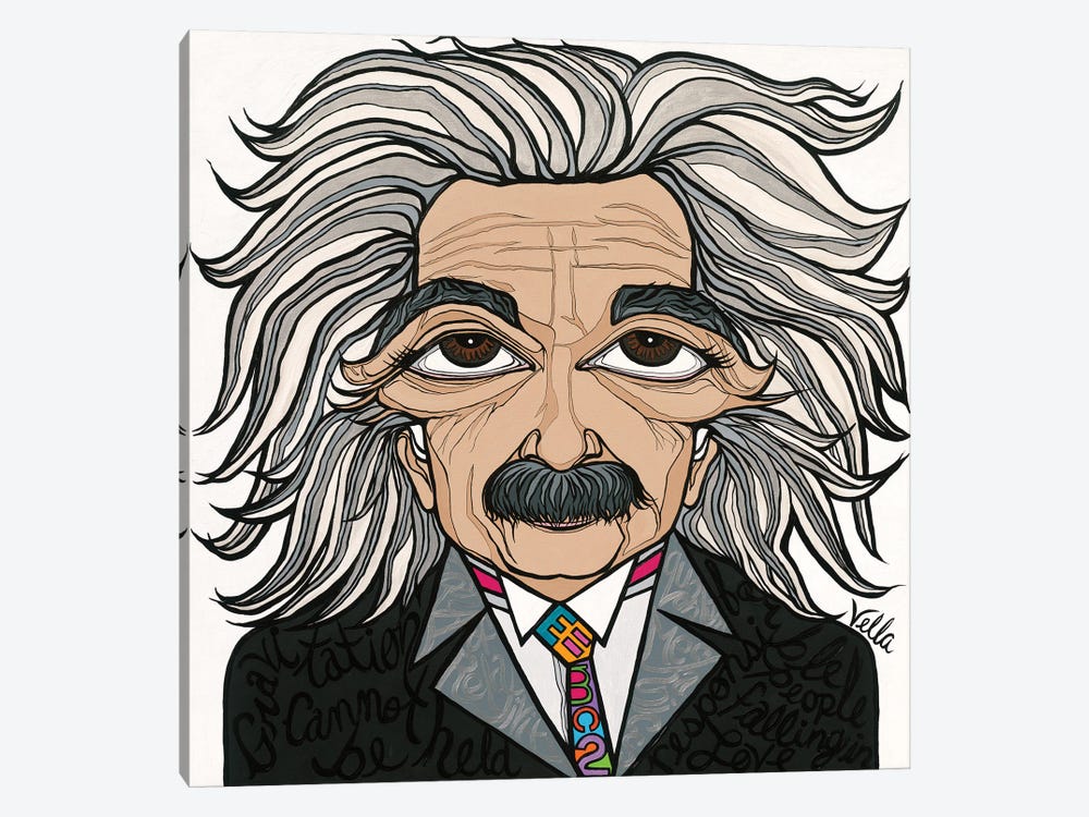Genius Albert Einstein by Michelle Vella 1-piece Canvas Art