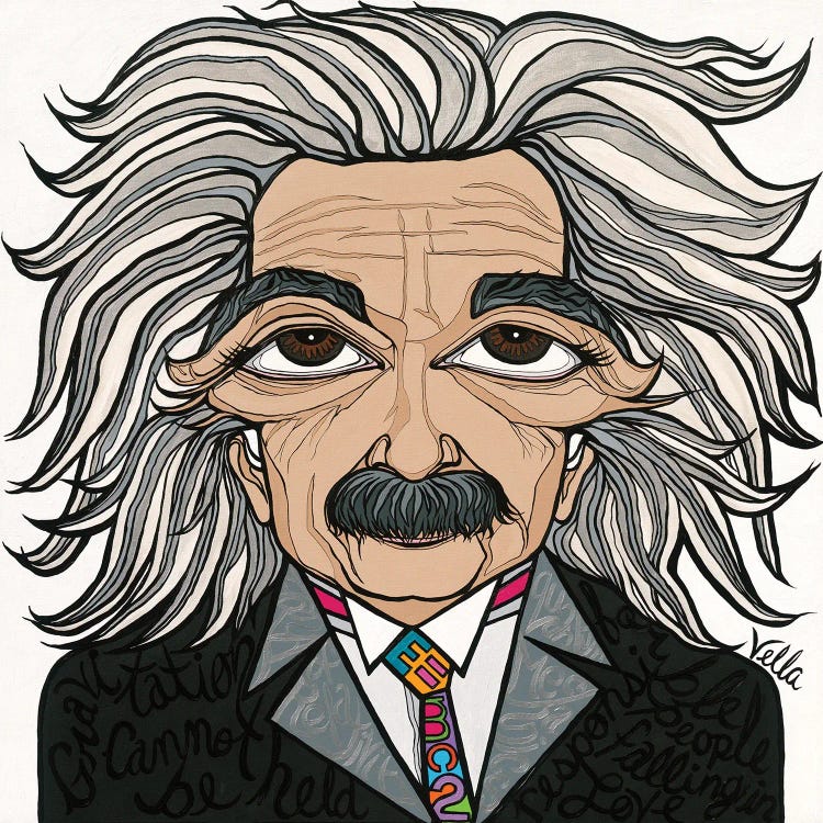 Genius Albert Einstein by Michelle Vella wall art