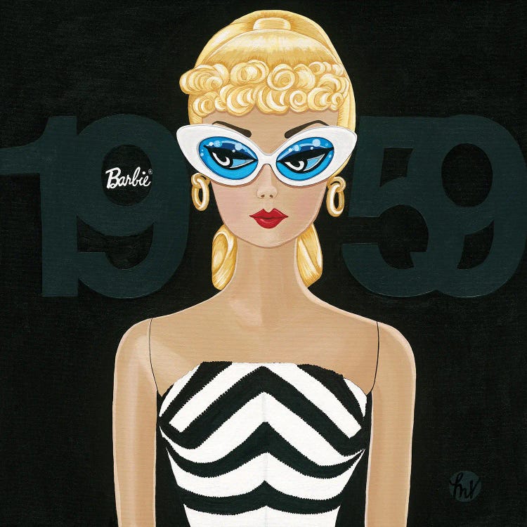 My 1959 Barbie Doll by Michelle Vella wall art