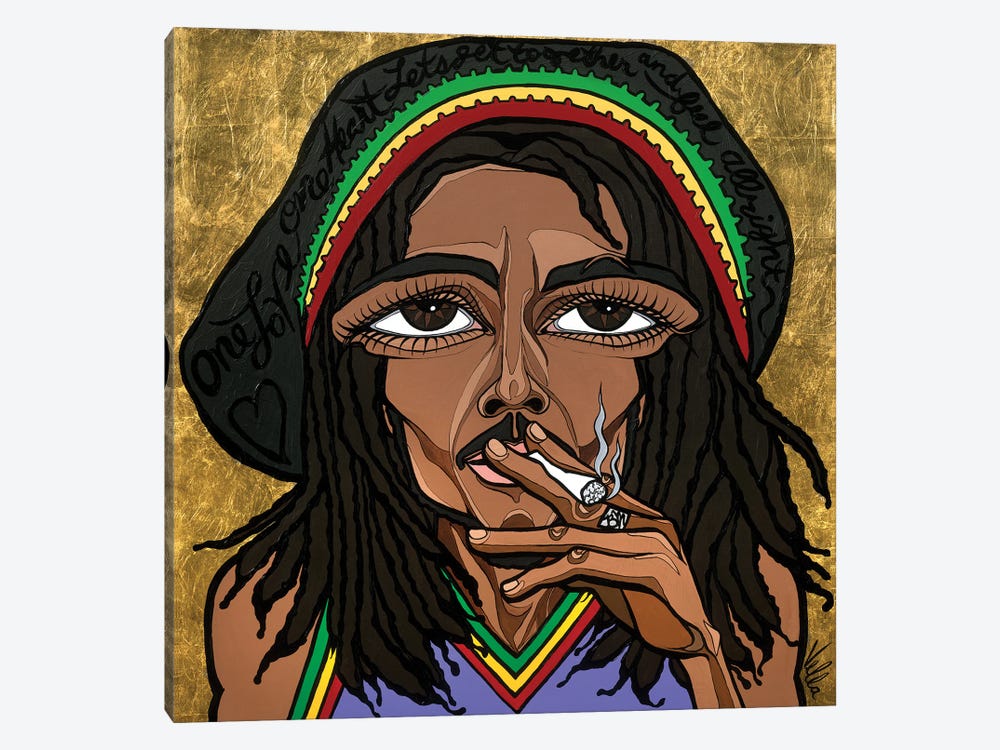 One Love- Bob Marley by Michelle Vella 1-piece Canvas Art