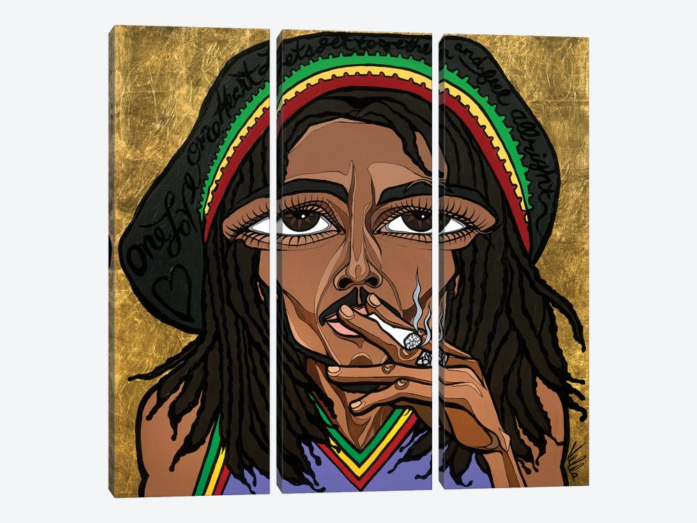 One Love- Bob Marley by Michelle Vella 3-piece Canvas Art