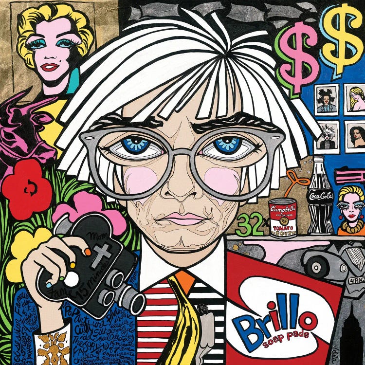 Pop Genius - Andy Warhol by Michelle Vella wall art