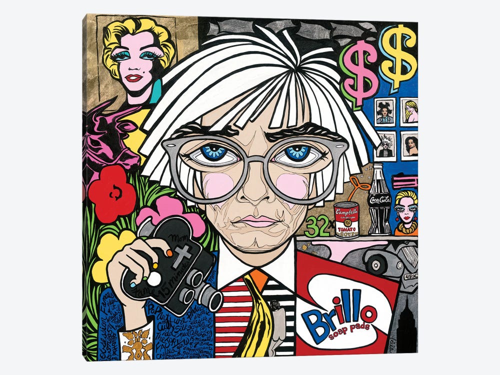 Pop Genius- Andy Warhol by Michelle Vella 1-piece Art Print