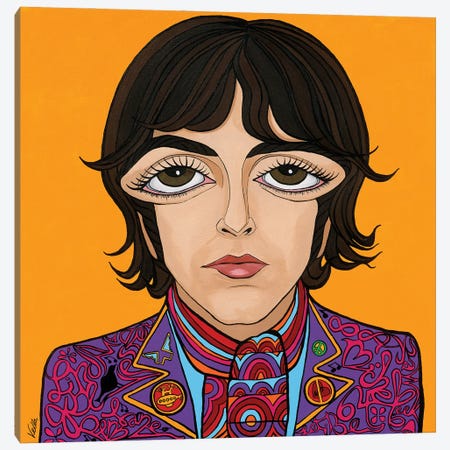 The Cute One- Paul McCartney Canvas Print #MVL28} by Michelle Vella Canvas Print
