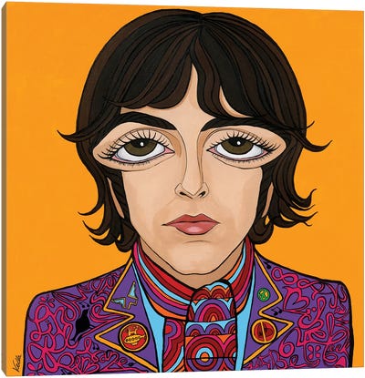 The Cute One- Paul McCartney Canvas Art Print - Michelle Vella