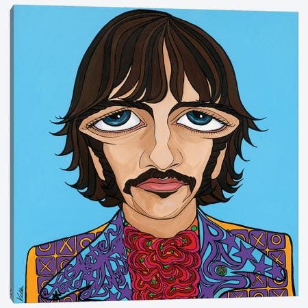 The Funny One- Ringo Starr Canvas Print #MVL29} by Michelle Vella Canvas Art Print