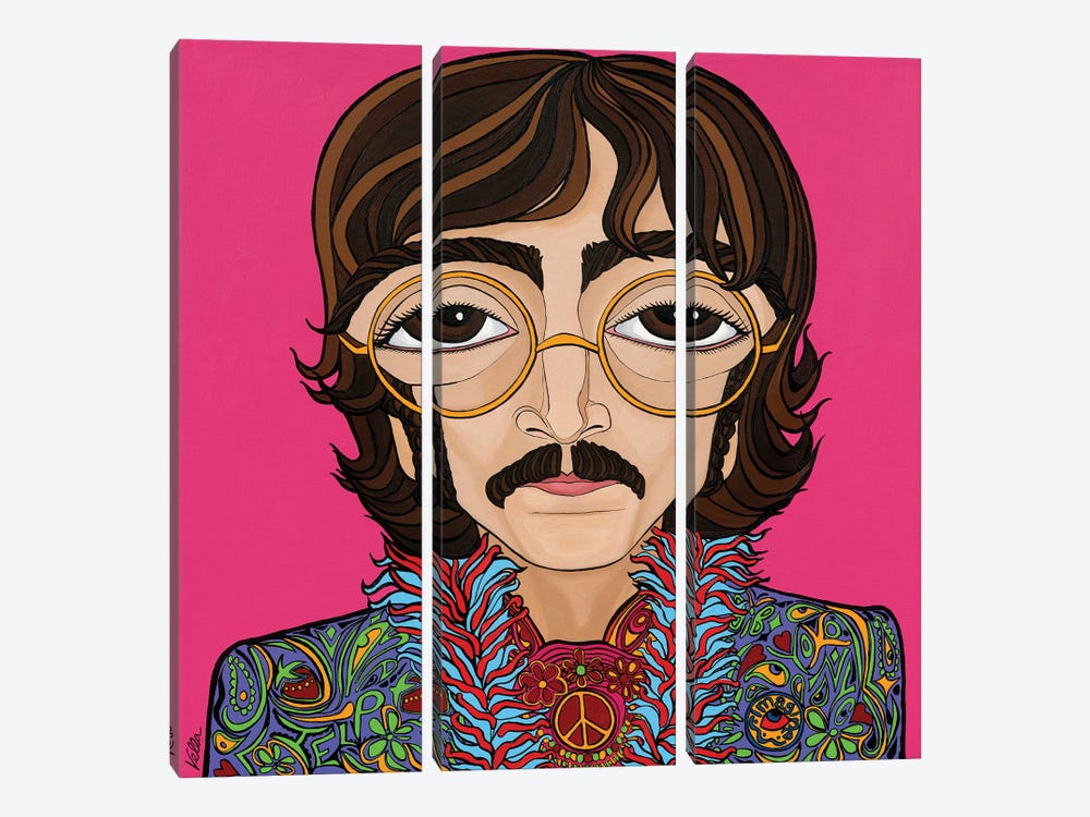 The Rebel- John Lennon by Michelle Vella 3-piece Art Print