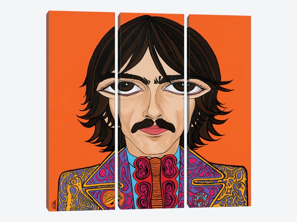 The Spiritual One- George Harrison by Michelle Vella 3-piece Canvas Artwork