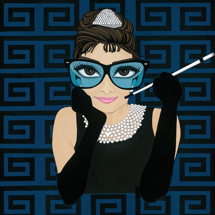 Audrey In Black & Blue