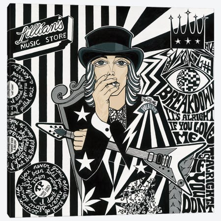 Breakdown- Tom Petty Canvas Print #MVL7} by Michelle Vella Canvas Art Print