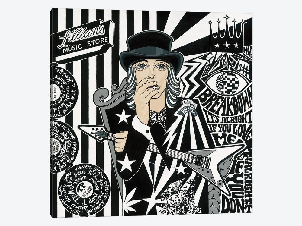 Breakdown- Tom Petty by Michelle Vella 1-piece Canvas Wall Art