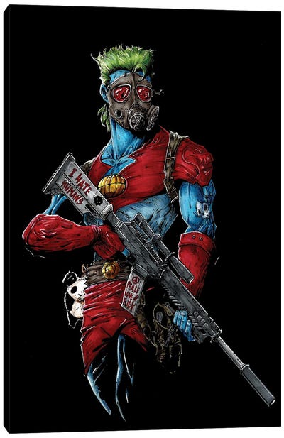 Capitain Planet Ecoterrorist Canvas Art Print - Mixed Media Art
