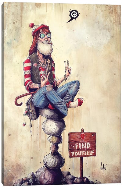 Where's Wally? Canvas Art Print - Motivational Typography