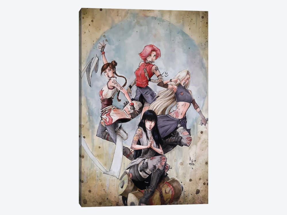 Sakurai, Hinata, Tenten & Ino by Marcelo Ventura 1-piece Canvas Print