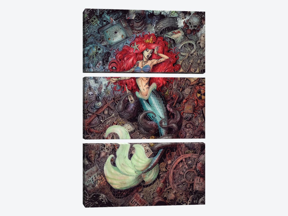 The End Of Ariel by Marcelo Ventura 3-piece Canvas Print
