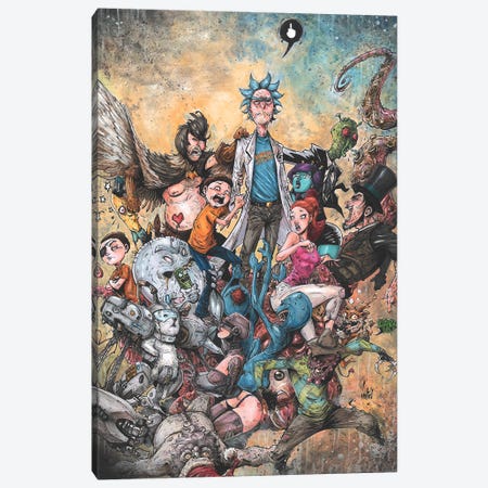 Rick And Morty Epic Canvas Print #MVN4} by Marcelo Ventura Canvas Art Print