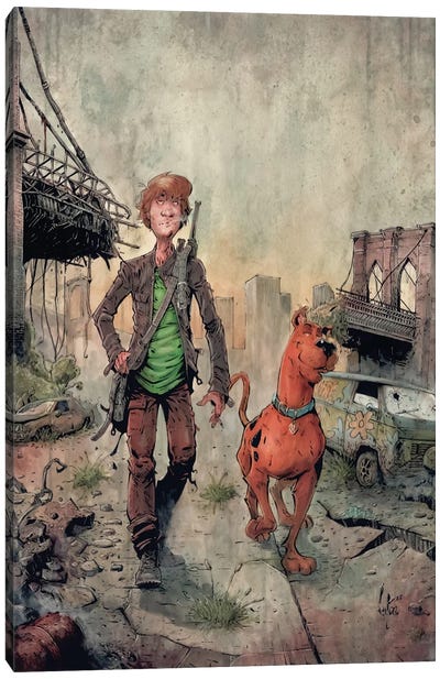 Shaggy And Scooby Legends Canvas Art Print - Mixed Media Art
