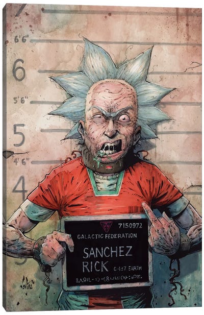 Prisoner Rick Sanchez Canvas Art Print - Rick And Morty