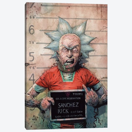 Prisoner Rick Sanchez Canvas Print #MVN55} by Marcelo Ventura Art Print