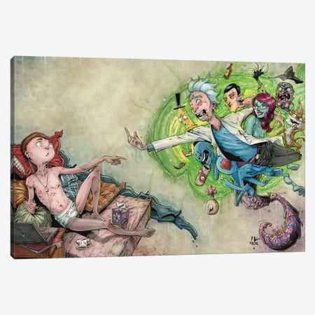 The Creation Of Morty Canvas Print #MVN56} by Marcelo Ventura Canvas Print