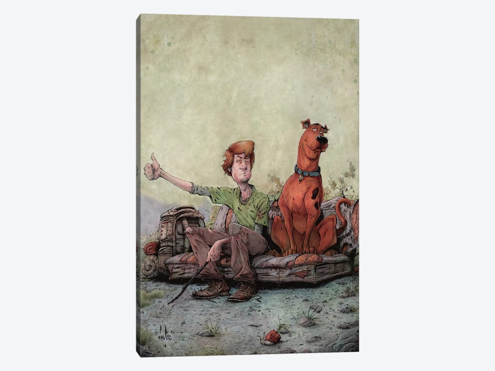 Scooby And Shaggy by Marcelo Ventura 1-piece Canvas Print