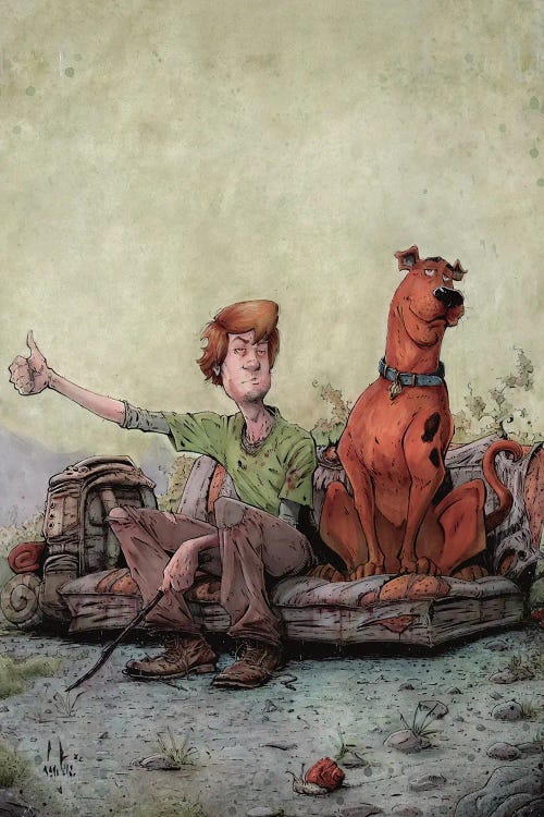 Scooby And Shaggy by Marcelo Ventura wall art