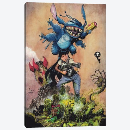 Stitch - The 8th Passenger Canvas Print #MVN59} by Marcelo Ventura Canvas Wall Art