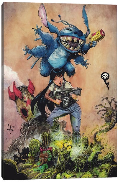 Stitch - The 8th Passenger Canvas Art Print - Monster Art
