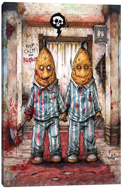 Bananas In pajamas Canvas Art Print - Marcelo Ventura