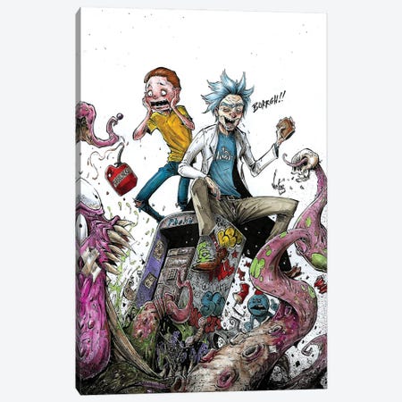 Rick And Morty Canvas Print #MVN9} by Marcelo Ventura Canvas Art