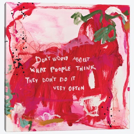Don't Worry Canvas Print #MVR22} by Marisol Evora Art Print