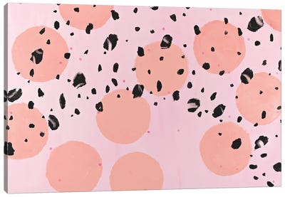 Bubble Tea Canvas Art Print - Polka Dot Patterns