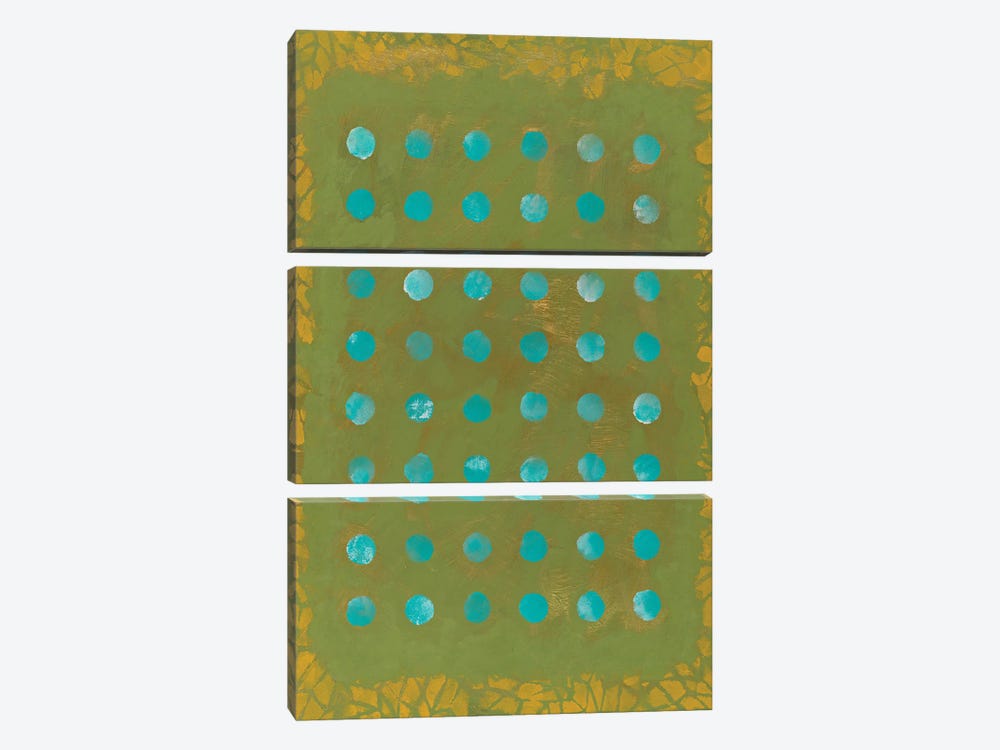 Green Dots by Marisol Evora 3-piece Canvas Print
