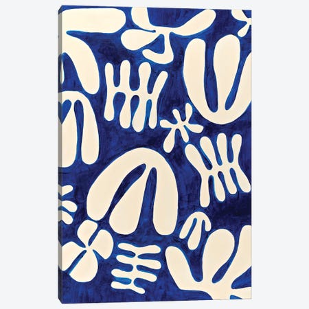 White And Blue Canvas Print #MVR33} by Marisol Evora Canvas Art