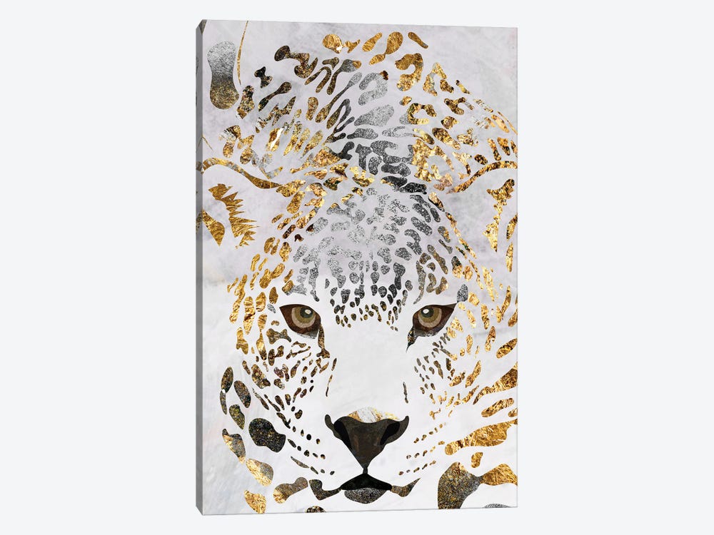 White Gold Jaguar by Sarah Manovski 1-piece Canvas Art