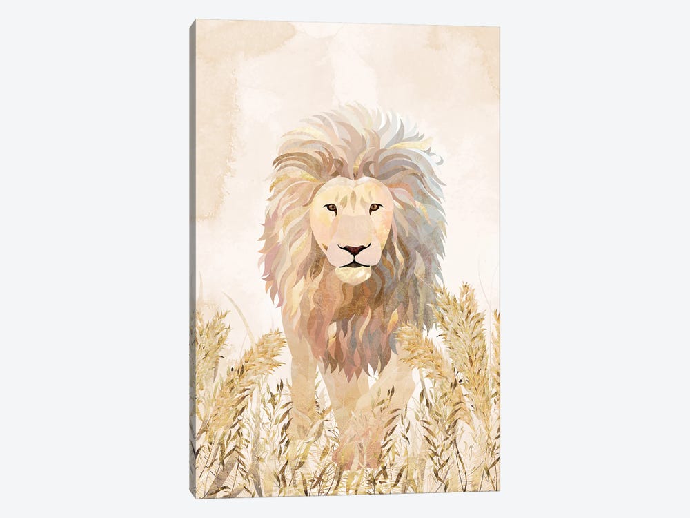 Golden Lion Grasslands by Sarah Manovski 1-piece Canvas Print