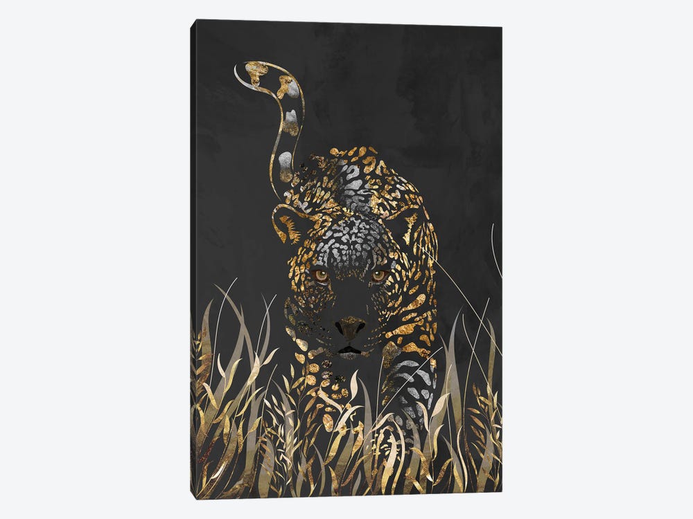 Black Gold Jaguar by Sarah Manovski 1-piece Art Print