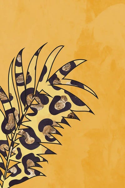 Sarah Manovski: Yellow Leopard Print Leaf by Sarah Manovski