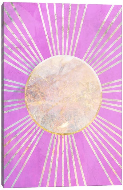 Barbie Pink Sun Rays Canvas Art Print - Sun Art