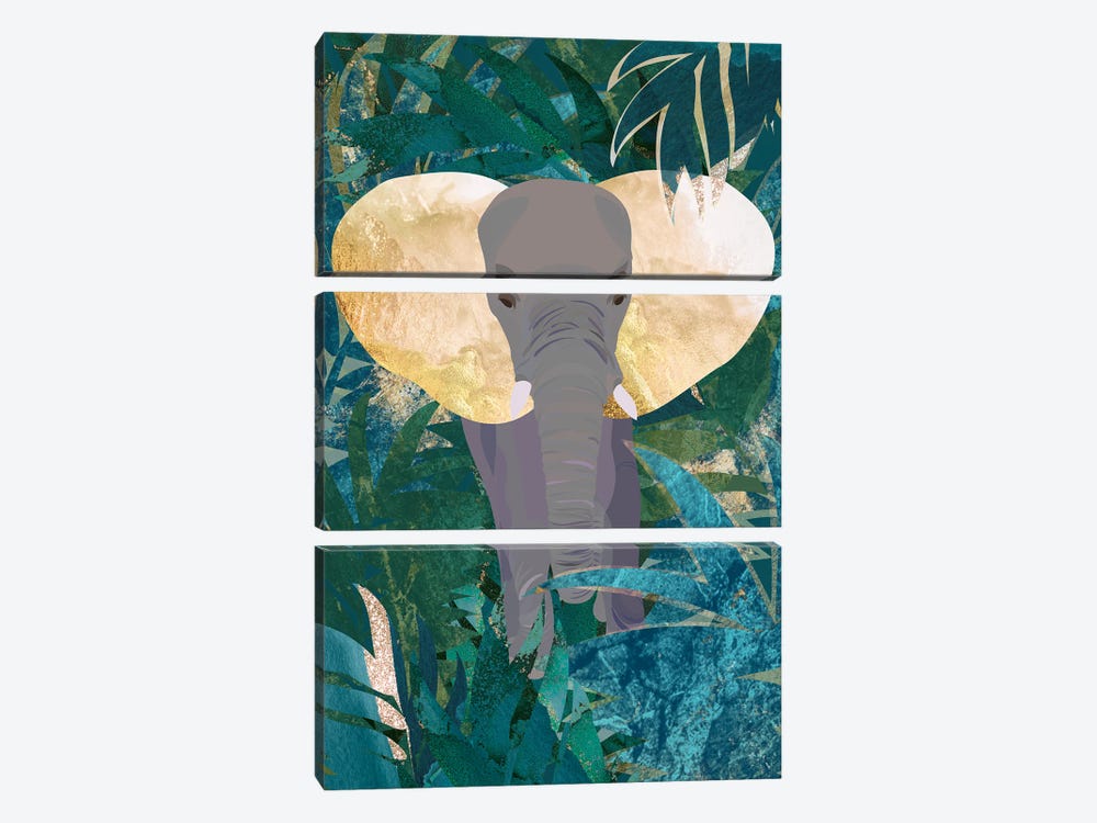 Elephant In The Jungle by Sarah Manovski 3-piece Canvas Artwork