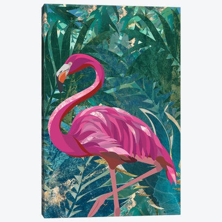 Flamigo In The Jungle Canvas Print #MVS129} by Sarah Manovski Canvas Art Print