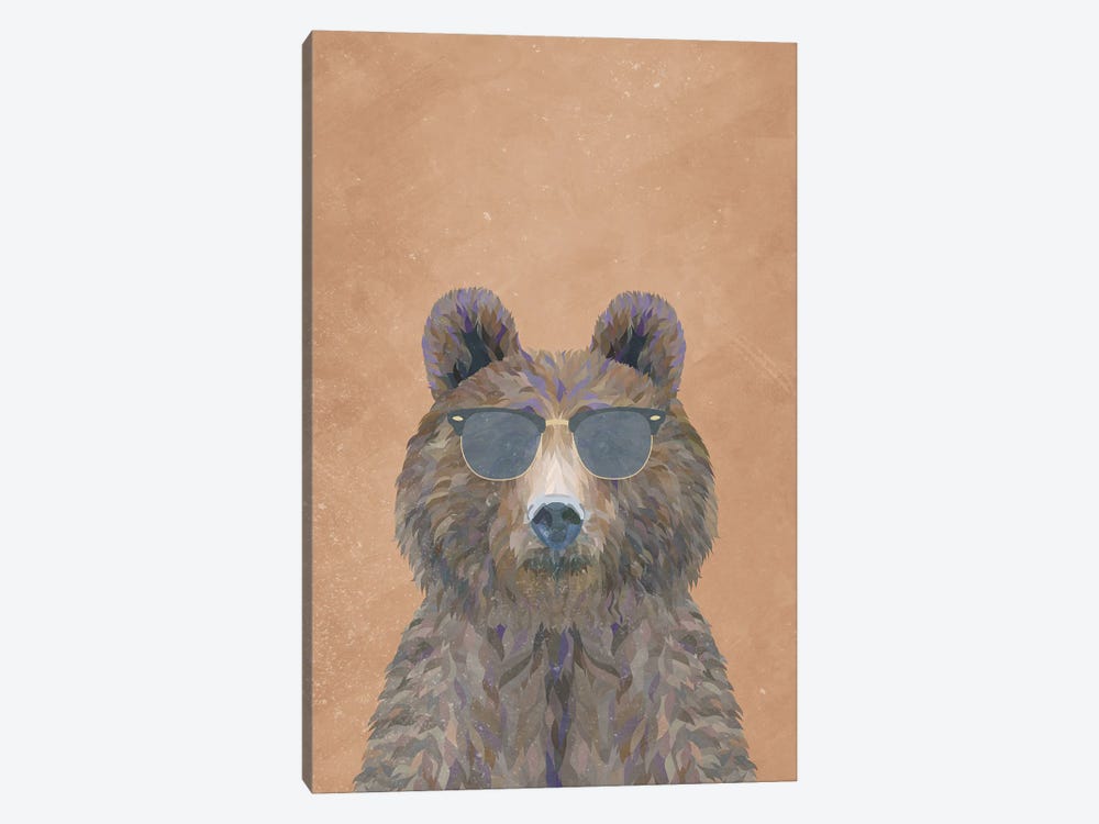 Cool Brown Bear by Sarah Manovski 1-piece Canvas Art Print