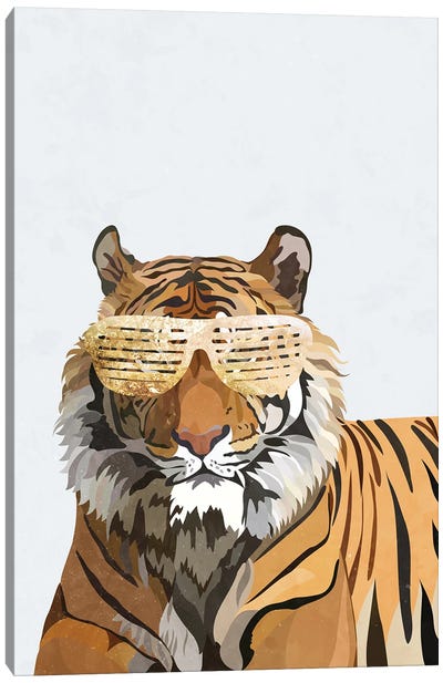 Hip Hop Tiger Canvas Art Print - Sarah Manovski