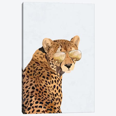Superstar Cheetah Canvas Print #MVS14} by Sarah Manovski Canvas Wall Art