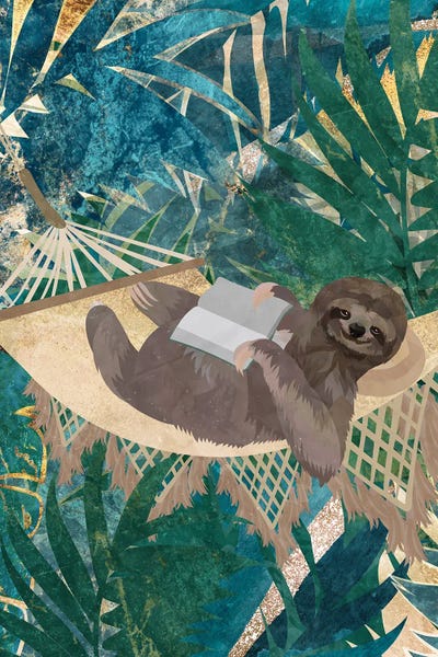 Sloth In The Jungle by Sarah Manovski art print