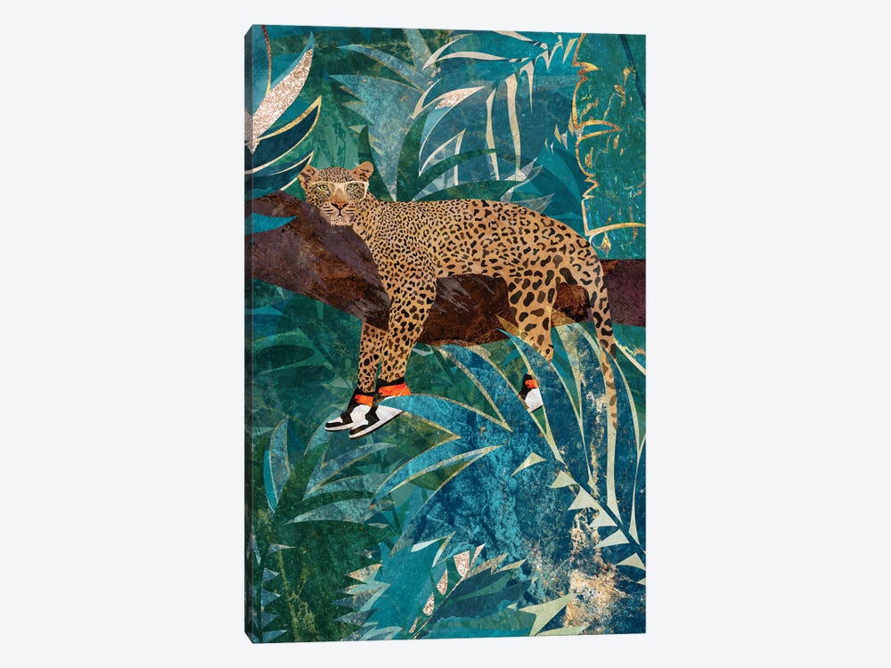 Leopard Wearing Sneakers by Sarah Manovski 1-piece Art Print