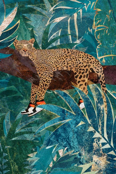 Leopards: Leopard Wearing Sneakers by Sarah Manovski