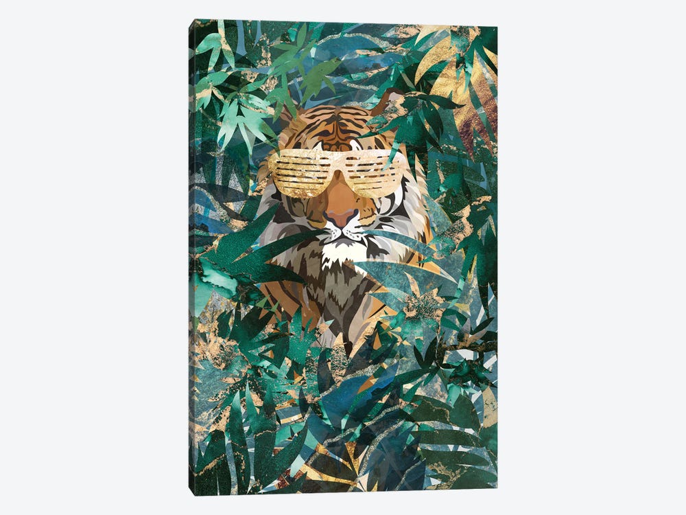 Hip Hop Tiger In The Jungle by Sarah Manovski 1-piece Canvas Art Print